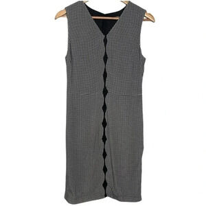 AVA & AIDEN Sleeveless V-Neck Houndstooth Dress Size 4